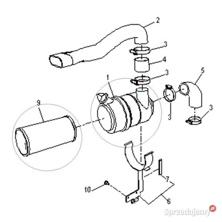 Filtr powietrza 40049450 z obudową LS Tractor Filtry Tajęcina
