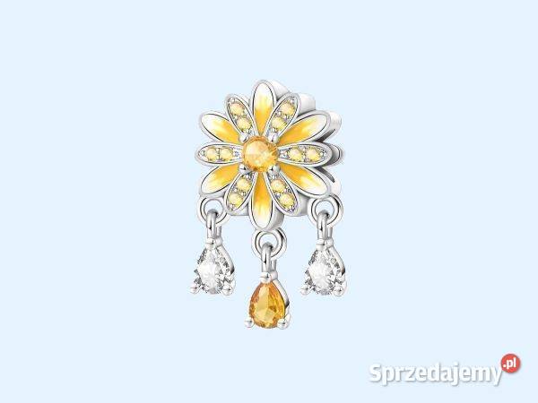 Zawieszka modułowa Kwiat z cyrkoniami Charmsy i beadsy Kielce