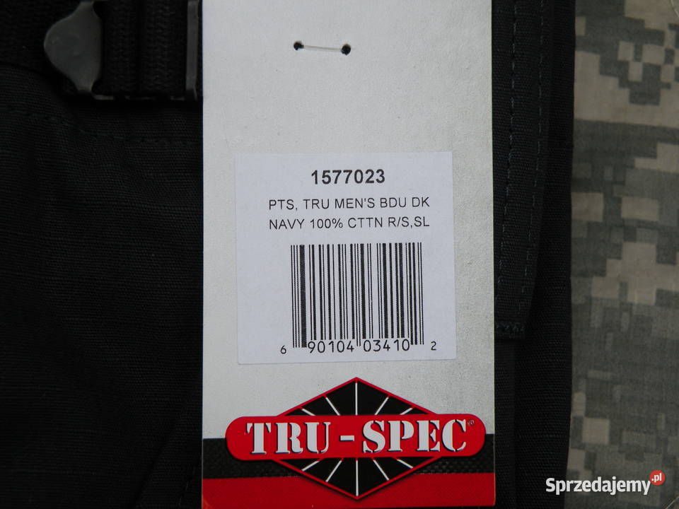 Spodnie BDU NAVY BLUE TRU SPEC small long cotton sprzedam
