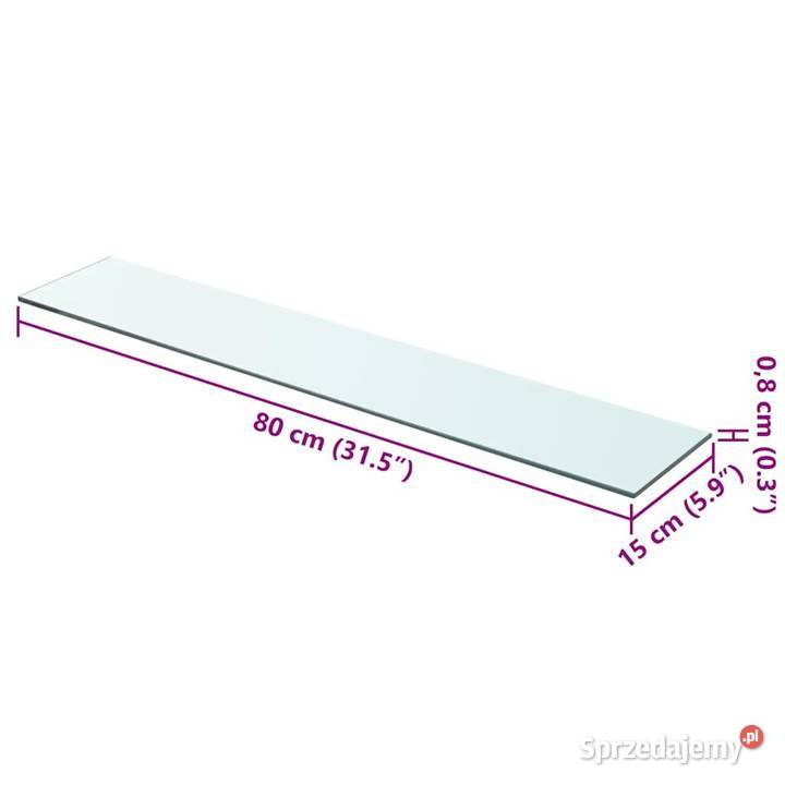 vidaXL Szklany bezbarwny panel 80x15 sku243833 Warszawa