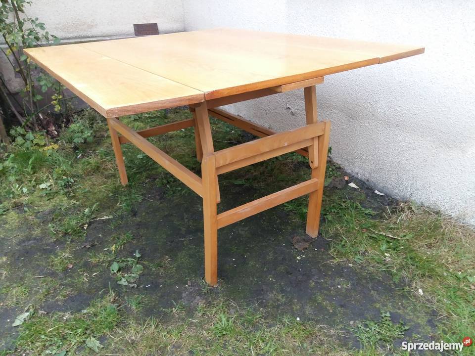 Rozkładana ława z epoki PRL 194 129cm Kościan sprzedam