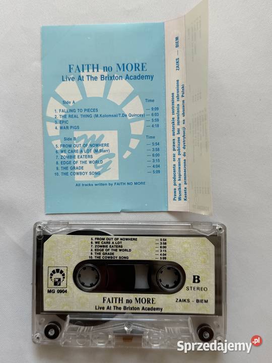 Faith no moreLive at the Brixton academykaseta Lublin