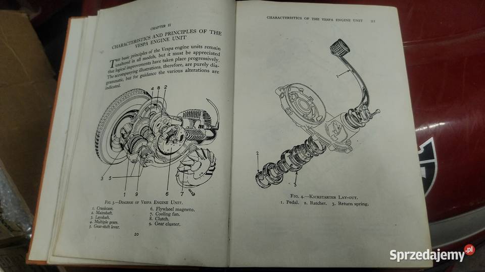 Vespa oryginalna książka obsługi 1957 Kończyce