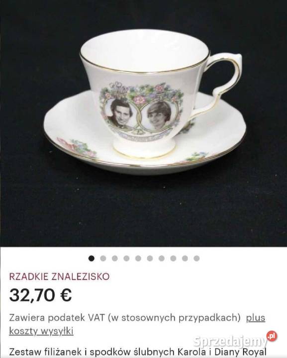 Unikatowa filiżanka ze spodkiem upamiętniająca Pabianice