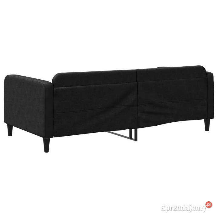 Sofa z funkcją spania czarna obita tkaniną Warszawa sprzedam