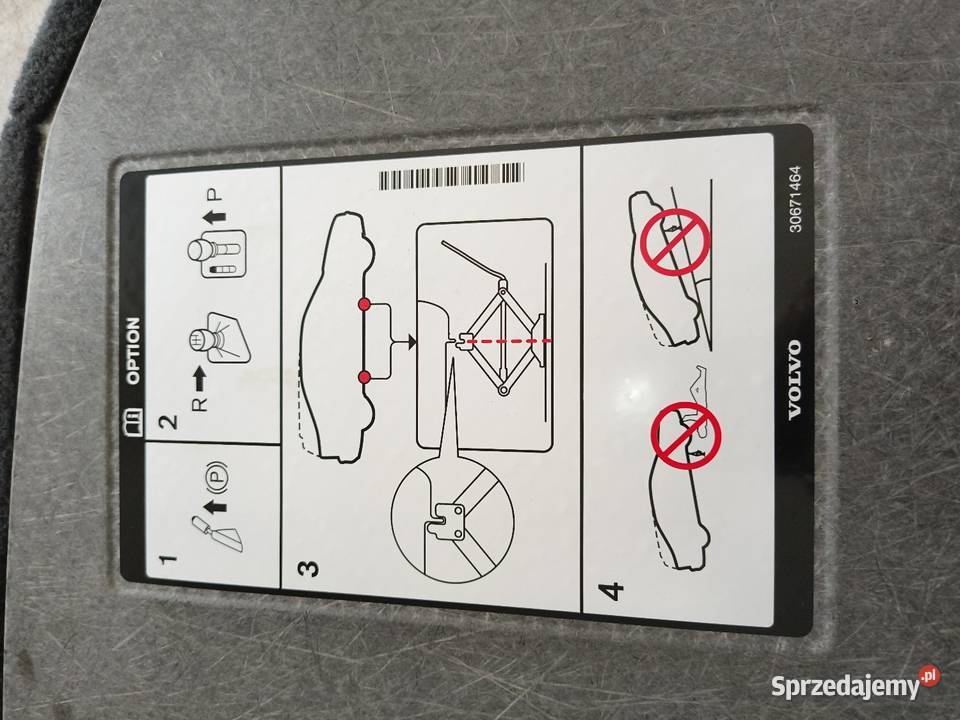 Wykładzina podłoga pokrywa bagażnika Volvo XC60 osobowe wielkopolskie Złotów