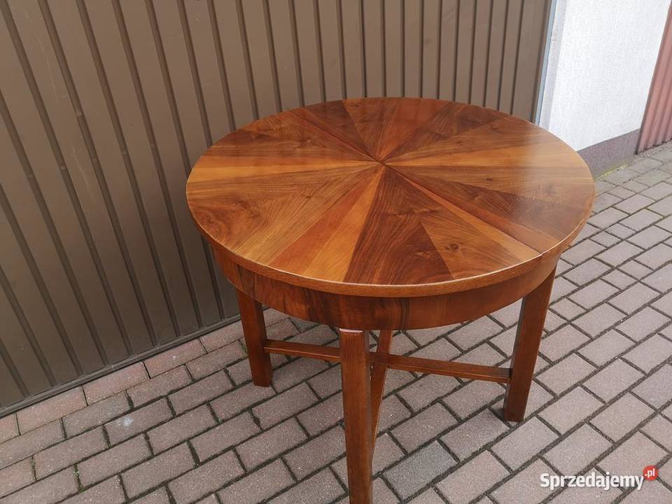 Stół ArtDeco Okrągły Orzech 90 Zgrabny Stary sprzedam
