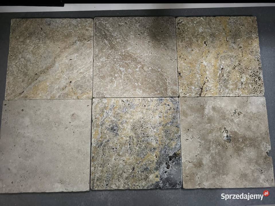 Płytki Trawertyn Scabos bębnowany 203x203x12 Gdynia
