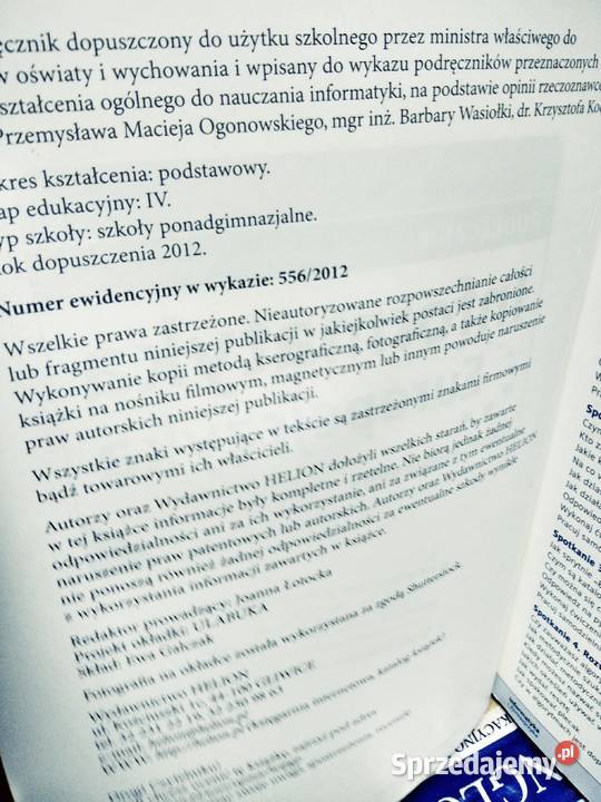 Informatyka Europejczyka z pomarańczą Helion Warszawa