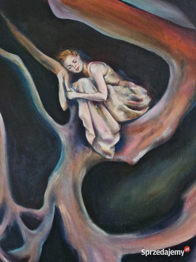 Obraz ręcznie malowany Kobieta 100x70 Kraków