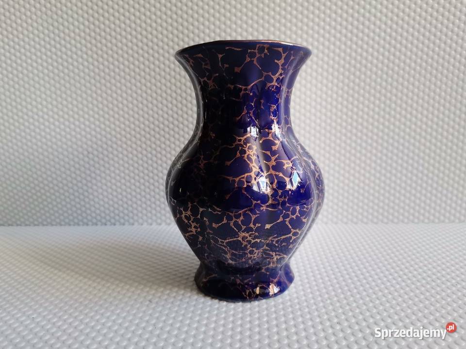 Stary kobaltowy wazon porcelana porcelit Katowice