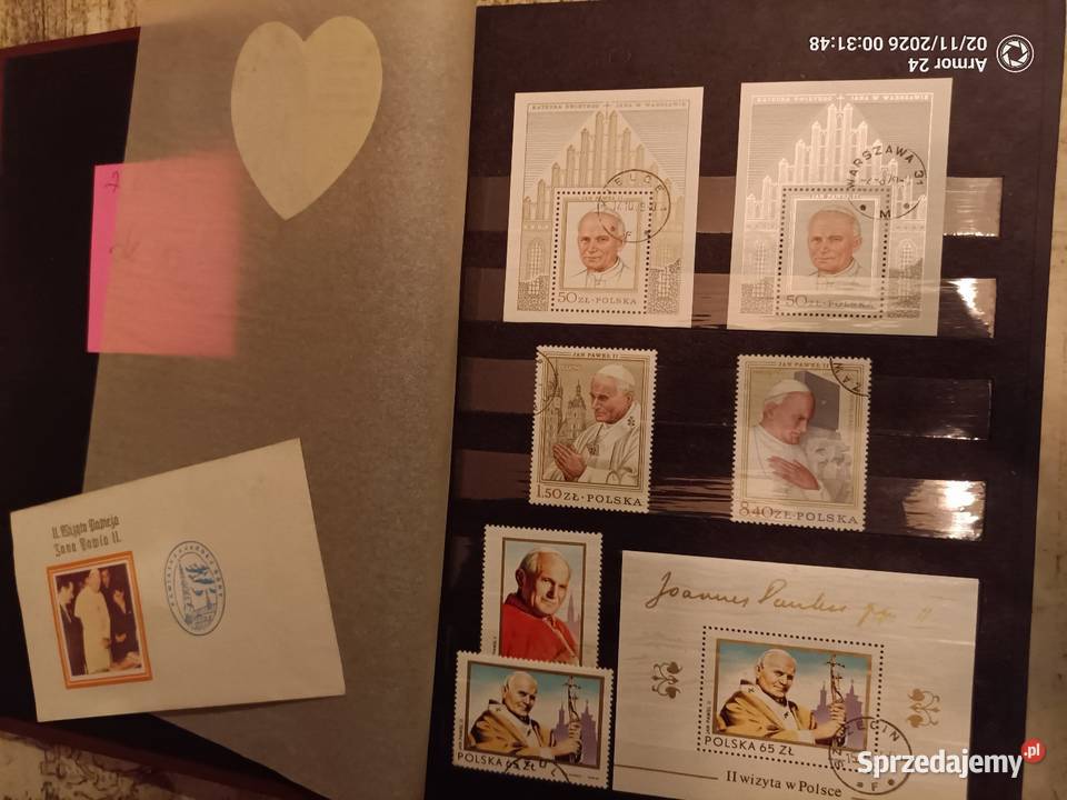 Znaczki klaser Jan Paweł II mazowieckie Krze Duże sprzedam