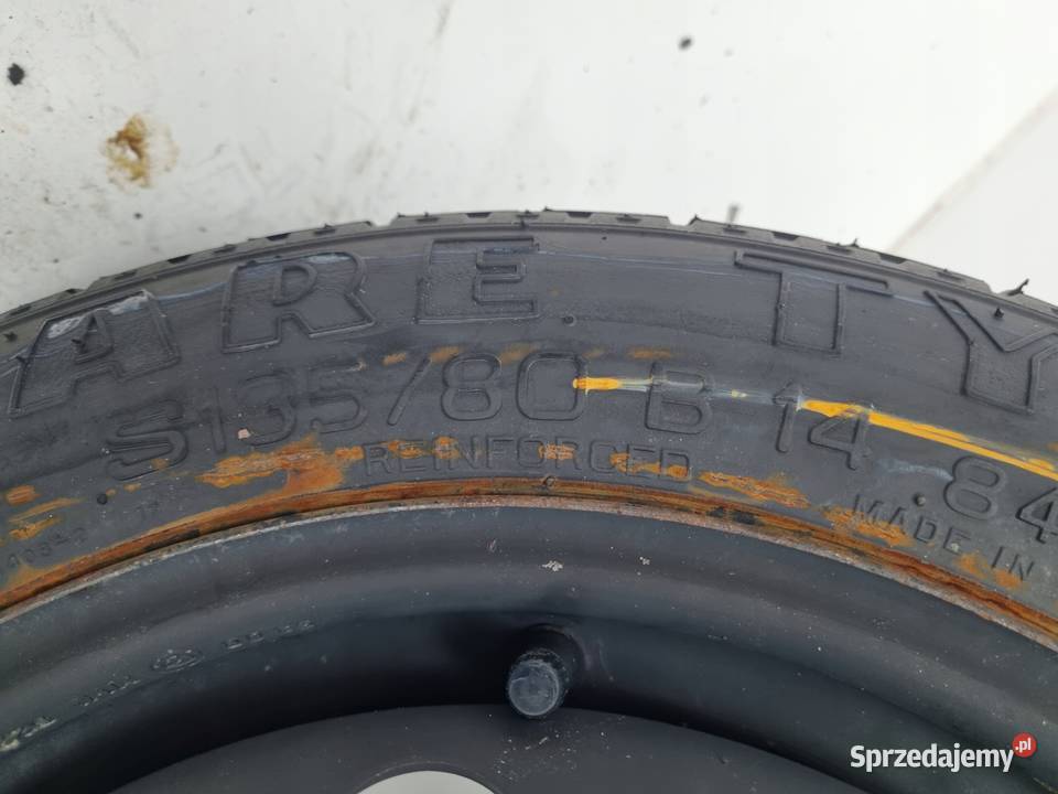 KOŁO DOJAZDOWE Fiat 500 Panda 13580 B14 R14 4x98 Chełm sprzedam