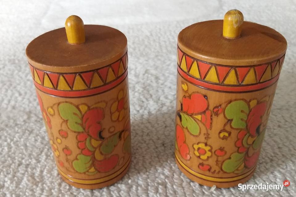 2 ozdobne pudełka na przyprawy zestaw Warszawa