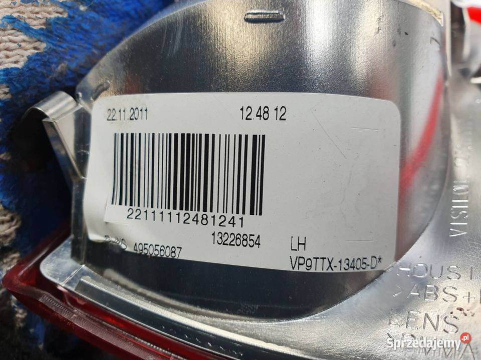 LAMPA LEWA TYŁ OPEL INSIGNIA A 13226854 Lipno