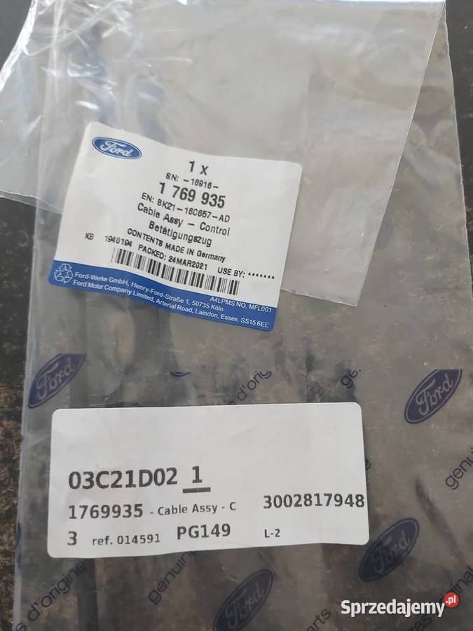 Linka maski Ford Transit Custom LH 1769935 zamki, wkładki, kluczyki Radom sprzedam