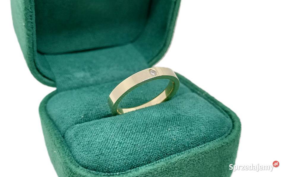 Złota Obrączka z Diamentem pr 585 395g R11 Elbląg