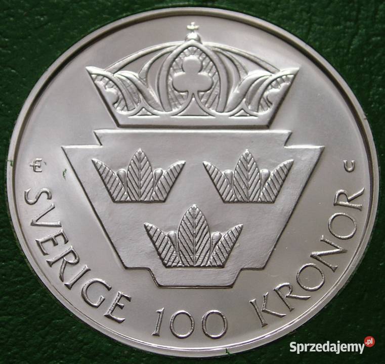 Szwecja 100 koron 1985 SREBRO Młodych stan Łódź