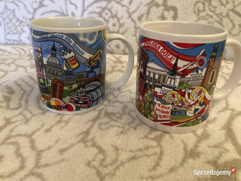 Kubki 2 Ceramiczne Ozdobne i Dekoracyjne śląskie sprzedam