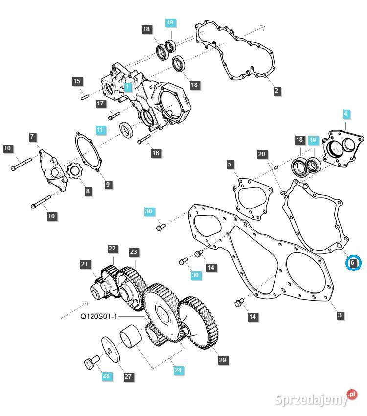 Uszczelka obudowy rozrządu EGQ130 LS Tractor Tajęcina sprzedam