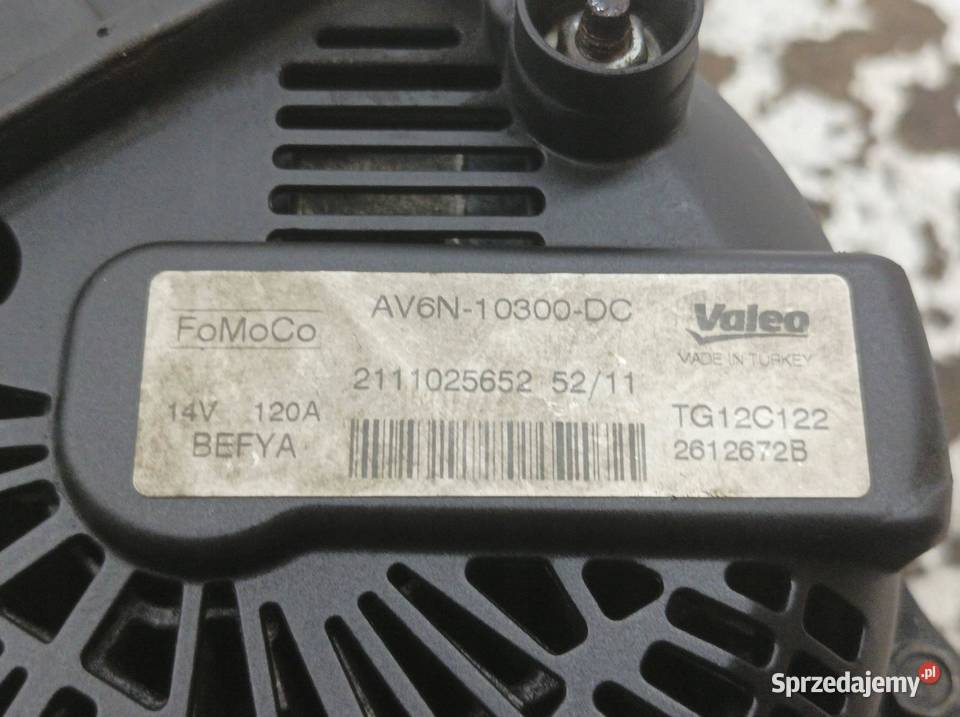 ALTERNATOR AV6N10300DC 16 TDCI Ford Fiesta Mk7