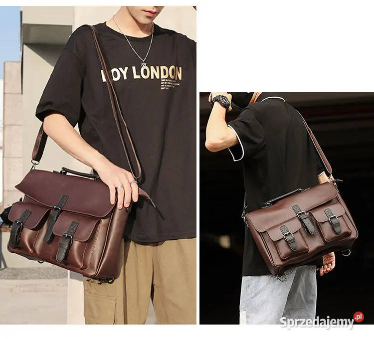 Teczka torba biznesowa skórzana na ramie A Uniseks Zawiercie sprzedam