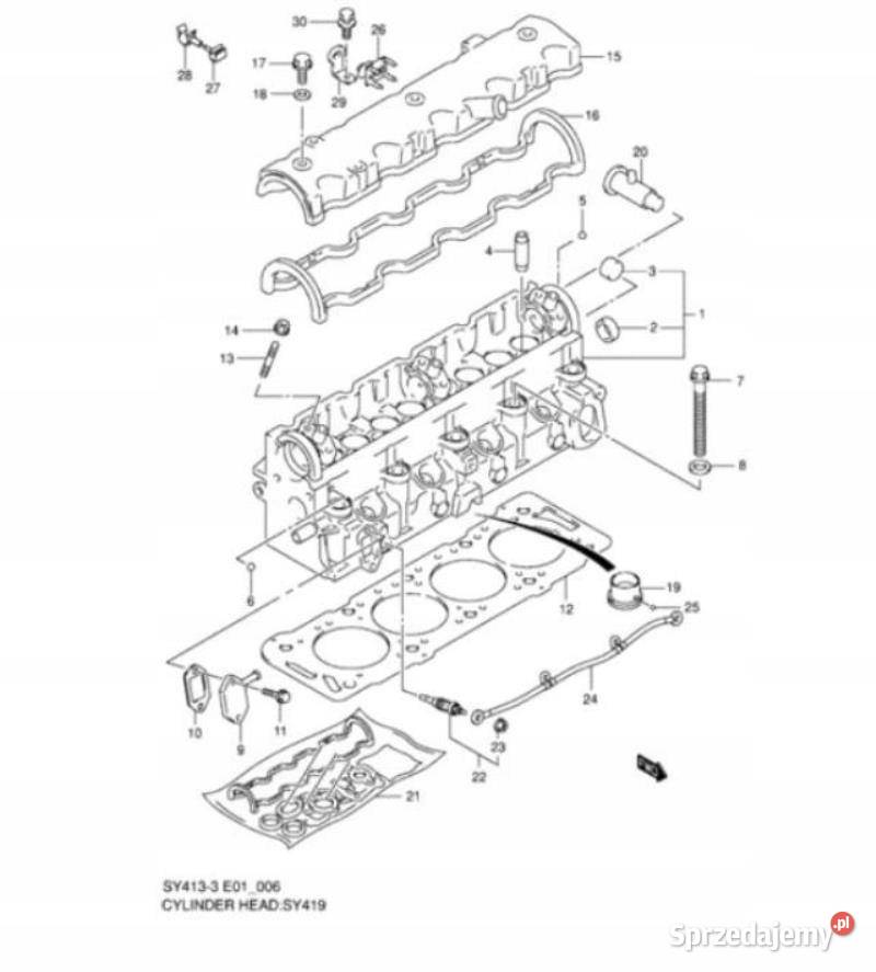 USZCZELKA POKRYWY GŁOWICY SUZUKI BALENO 13 9502r