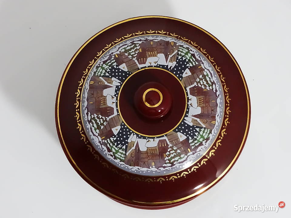 Dekoracyjny pojemnik świąteczny z pokrywką Boże Narodzenie