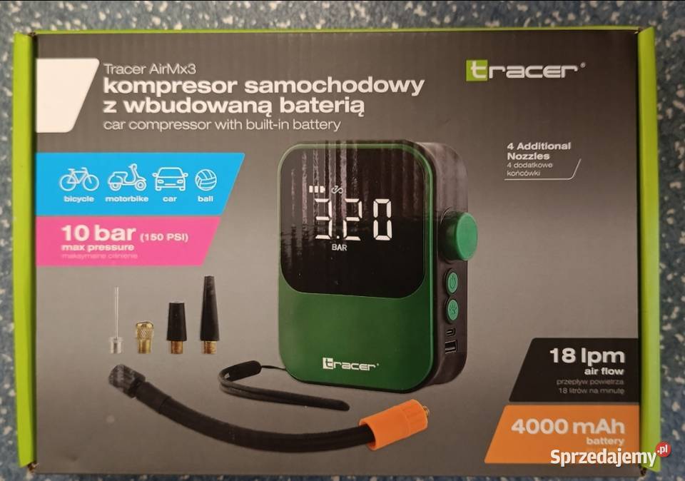 TRACER AirMx3 kompresor samochodowy z wbudowaną Ełk
