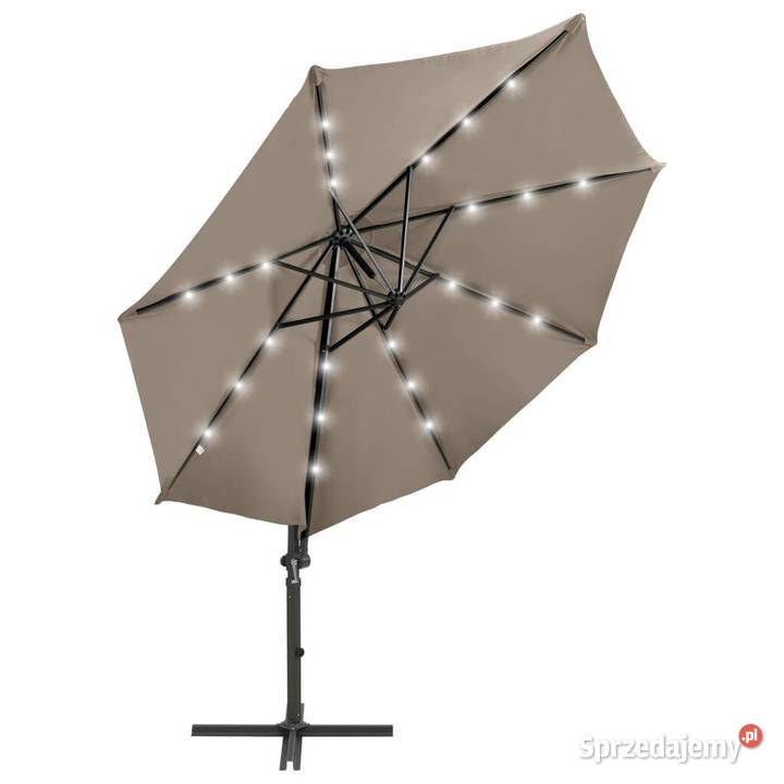 Parasol wiszący z lampkami LED i słupkiem 300 Warszawa