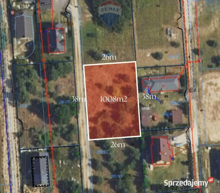 Działka budowlana 1008m2 Nowe Grochale