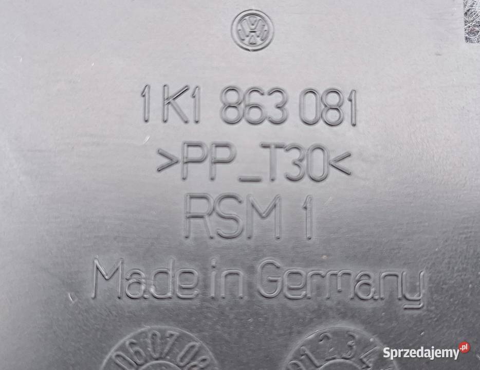 VW GOLF OSŁONA DESKI DOLNA 1K1863081 osobowe Wyposażenie wnętrza Radom