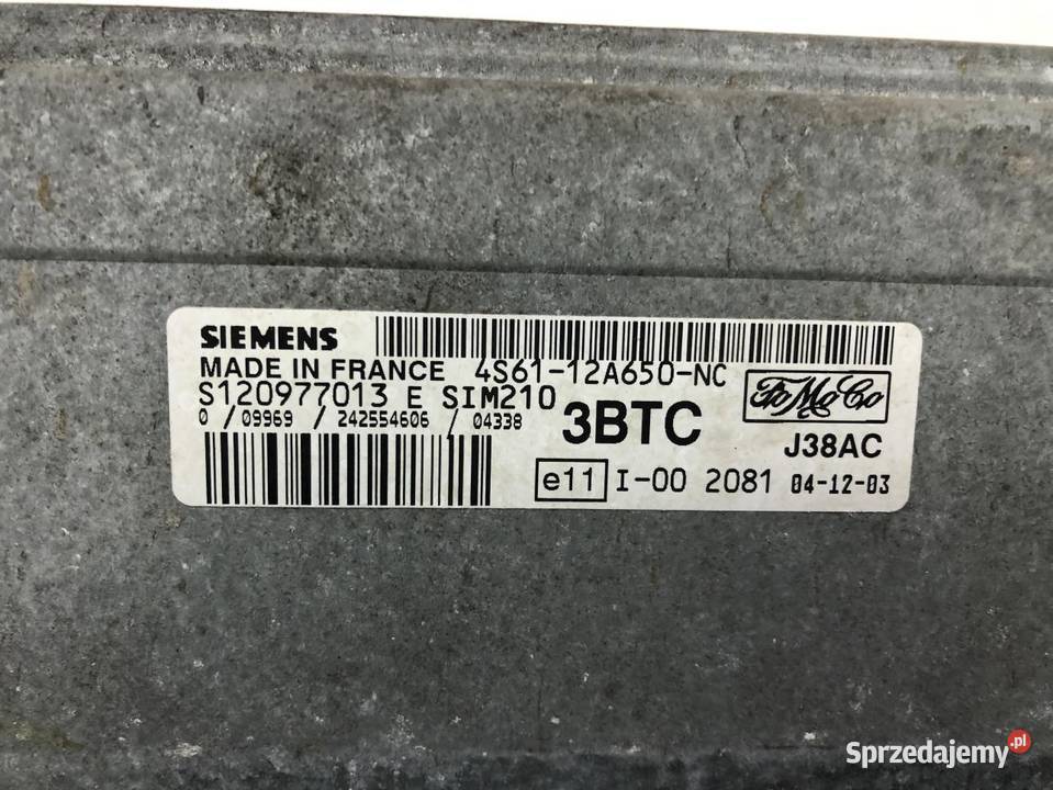 STEROWNIK SILNIKA 4S6112A650NC MAZDA 2 DY 14B sprzedam