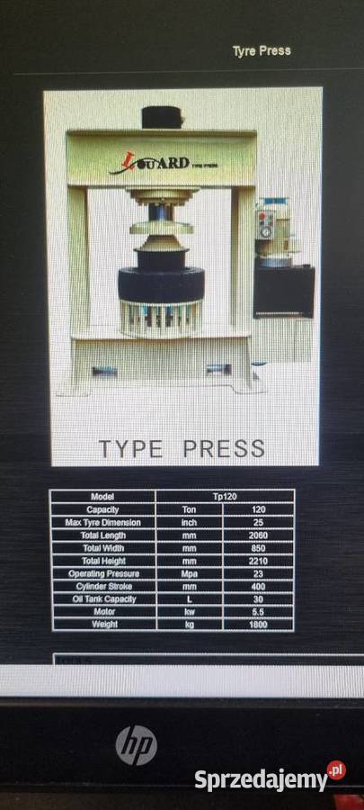 Prasa do opon wózków widłowych Olsztyn sprzedam