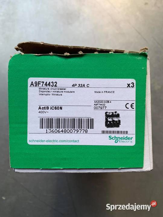 WYŁĄCZNIK NADPRĄDOWY ACTI9 IC60N 4P C 32A 6KA mazowieckie