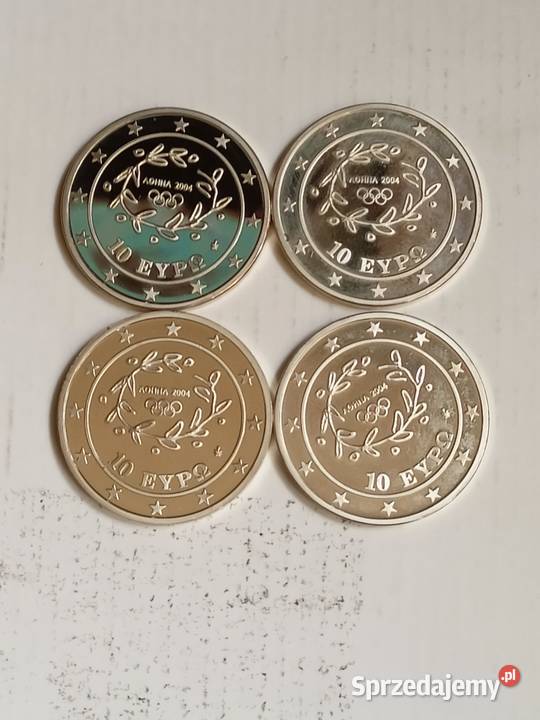 Grecja Srebro 10 Euro IO Ateny 2004r UNC Siedlce