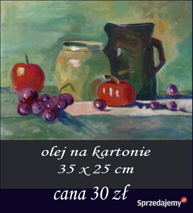 OBRAZ martwa natura akrylolejOWOCE Malarstwo Gryfów Śląski