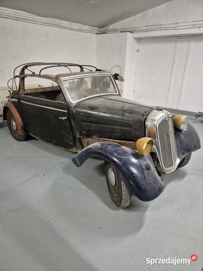 DKW F8 Cabrio Niemiec płakał mu zabierali 1939 Warszawa