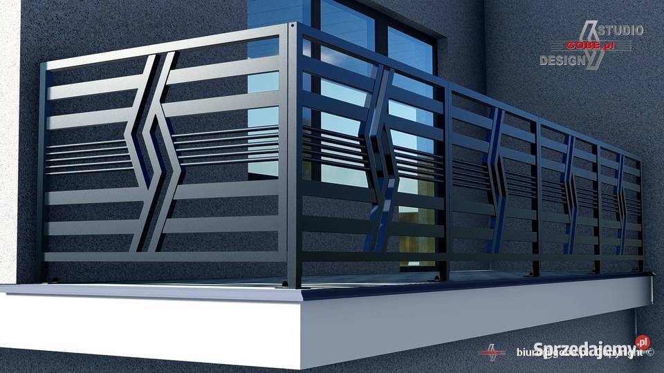 Balustrada balkonowa tarasowa nowoczesne Pozostałe Gliwice