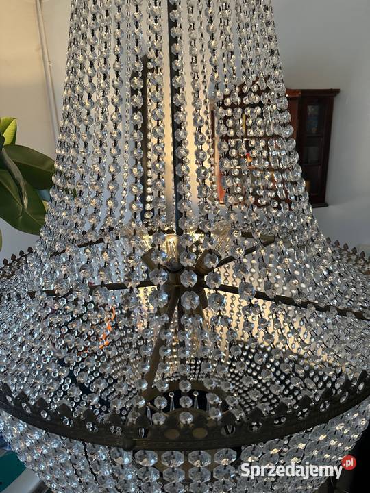 Ogromny kryształowy żyrandol tulipan 16080 Bystrzyca Kłodzka