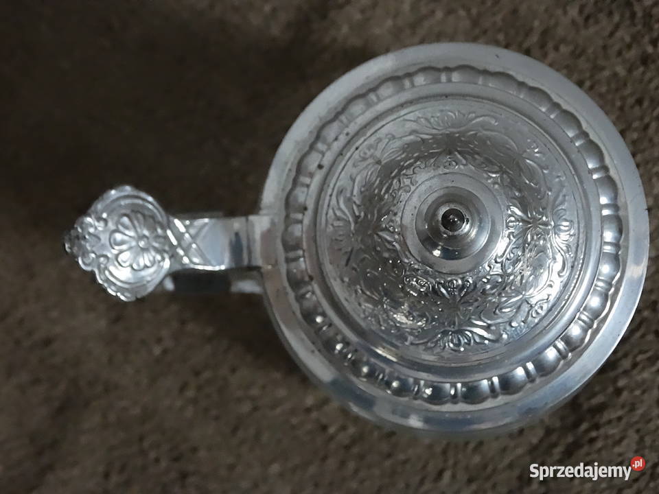 Solidny kufel z cynową klapą BMF Made in W Biłgoraj sprzedam