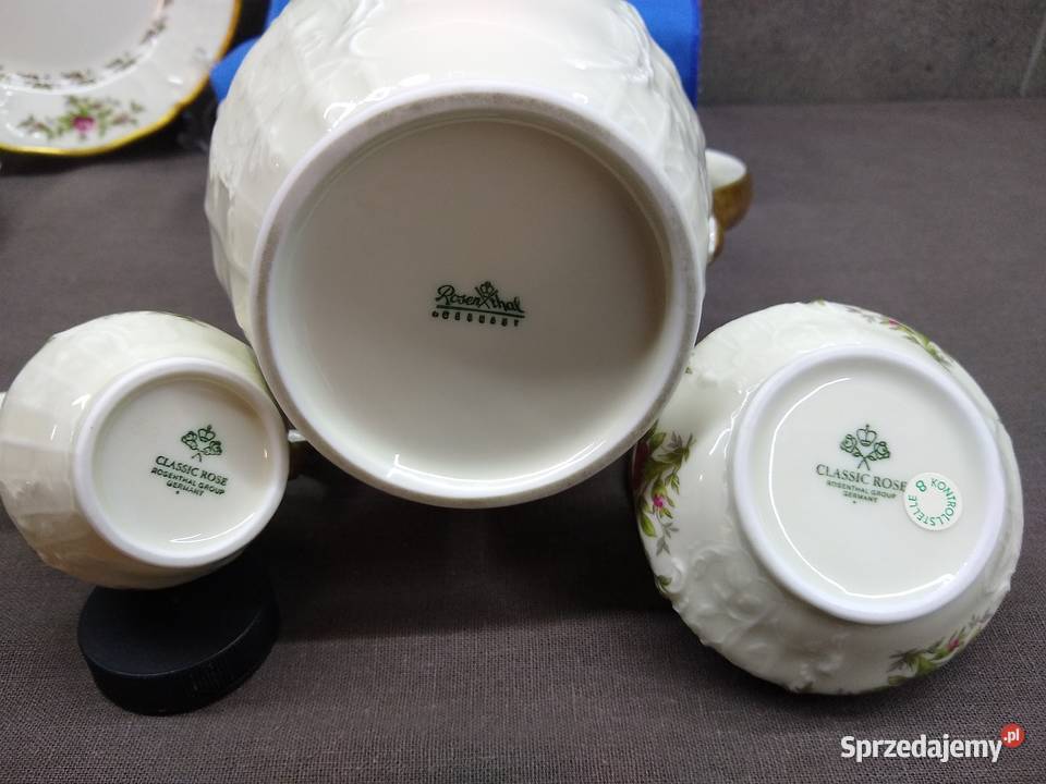 Rosenthal Sanssouci Moosrose zestaw kawowy wielkopolskie