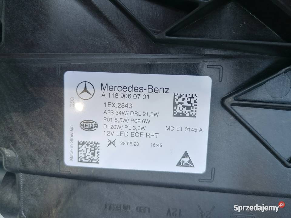 Mercedes CLA LIFT W218 A1189060801 LAMPA LEWA Czarnków