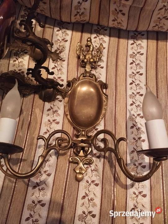 stare mosiężne kinkiety kinkiet wyprzedaż lubuskie Gorzów Wielkopolski