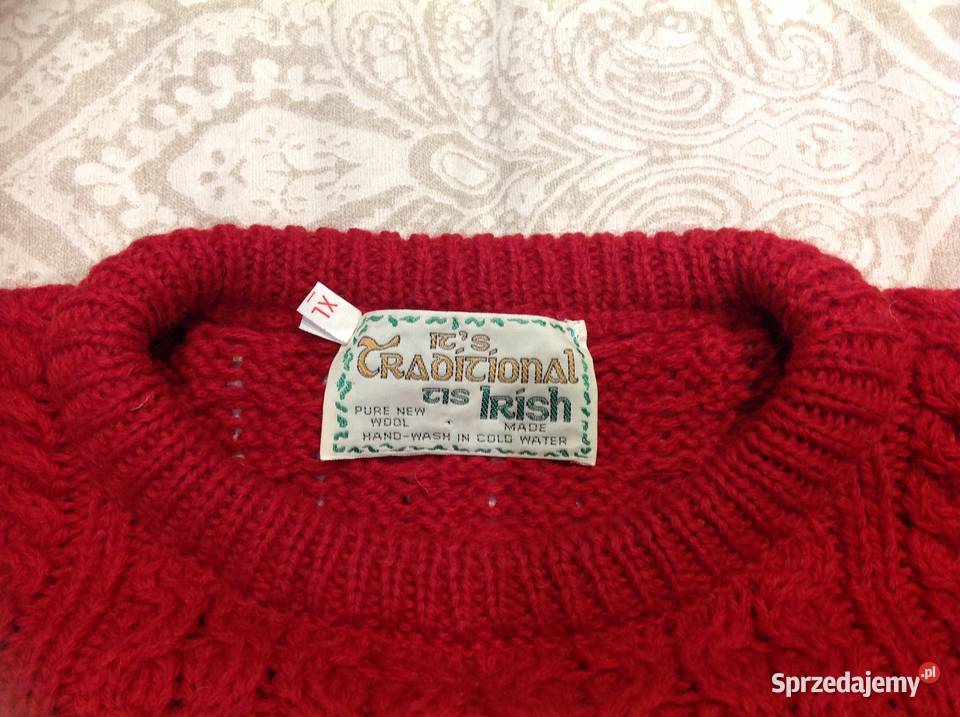 Gryby Wełniany Sweter XL Czysta Żywa Wełna NOWY