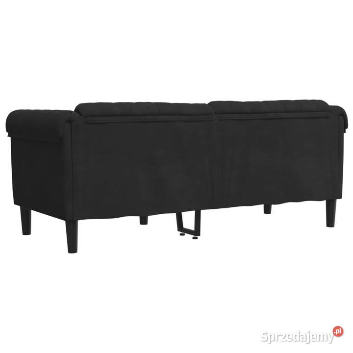 Sofa dwuosobowa czarna aksamit WM372580 mazowieckie