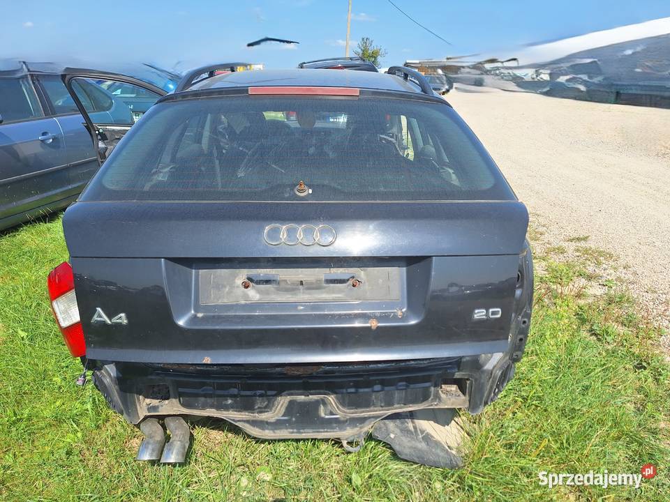 Samochód Audi A4 B6 20TSI Benzyna CZĘŚCI osobowe Wisznice