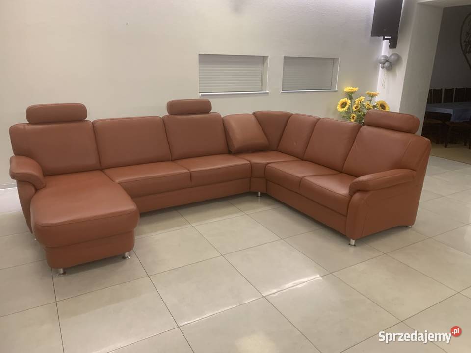 NIEMIECKI NAROŻNIK FOTEL RELAX SKÓRA NATURALNA Kalety sprzedam