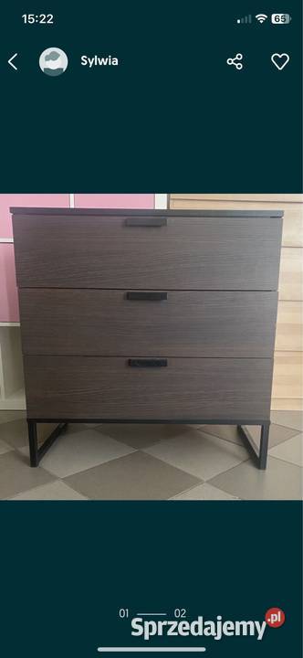 Komoda Ikea metalowe nogi Skrzynki