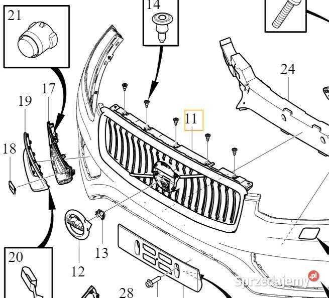 VOLVO XC90 II oryginalny grill atrapa zderzak Bielany Wrocławskie